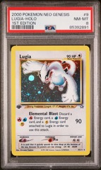Lugia - 9/111 - Holo Rare - 1st Edition - PSA 8